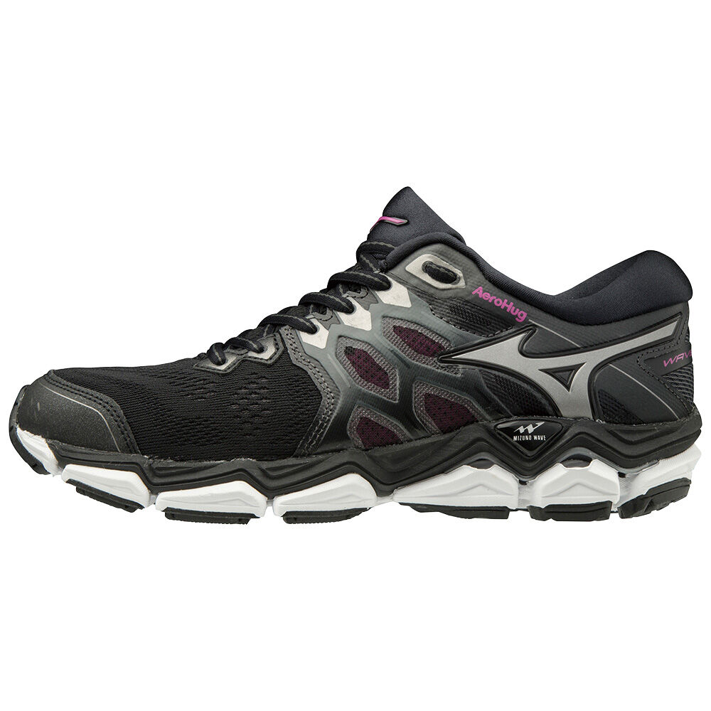 Damske Bezecke Topanky Mizuno WAVE HORIZON 3 Čierne/Siva/Ruzove Vypredaj MTGE21079